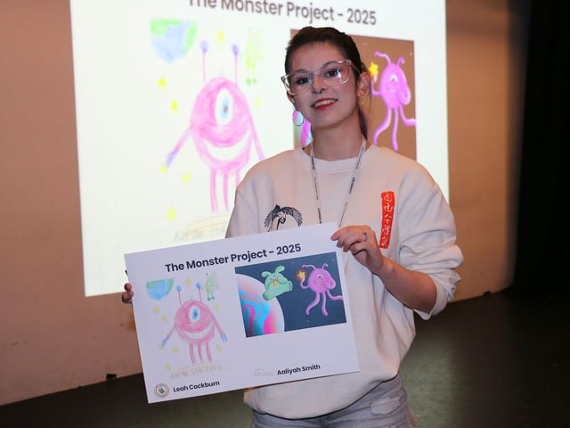 Student and artist of one of the animations Aaliyah Smith introduced the screening of the film