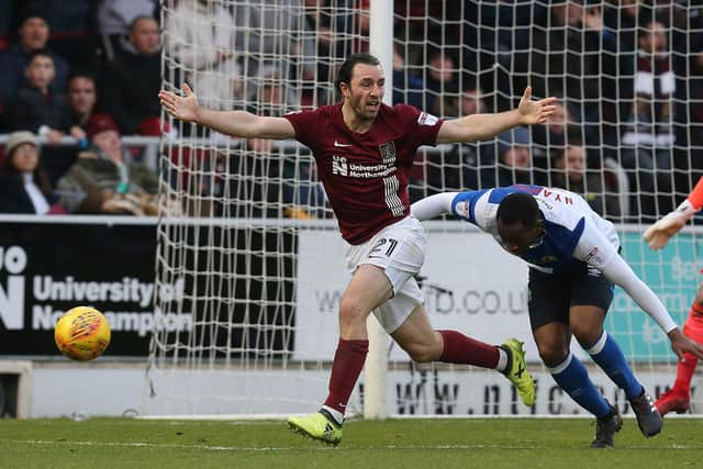 John-Joe O'Toole in action for Northampton Town