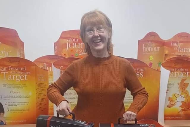 Annie, pictured, after losing weight with Slimming World.