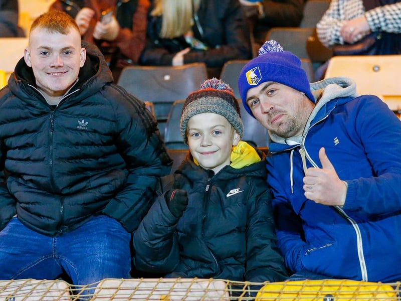 Mansfield Town fans ahead of the 3-1 defeat at Port Vale.