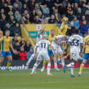 Action during the Sky Bet League 2 match against Newport County AFC at the One Call Stadium, 18 Nov 2023 
Picture credit  -  Chris & Jeanette Holloway / The Bigger Picture.media