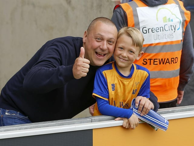 Mansfield Town fans who made the final day of the season trip to Colchester United.