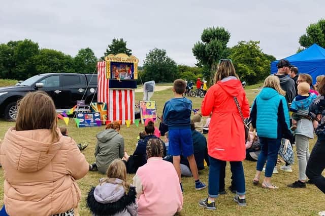 Children enjoyed free activities and entertainment throughout the day at Carr Lane park in Warsop.