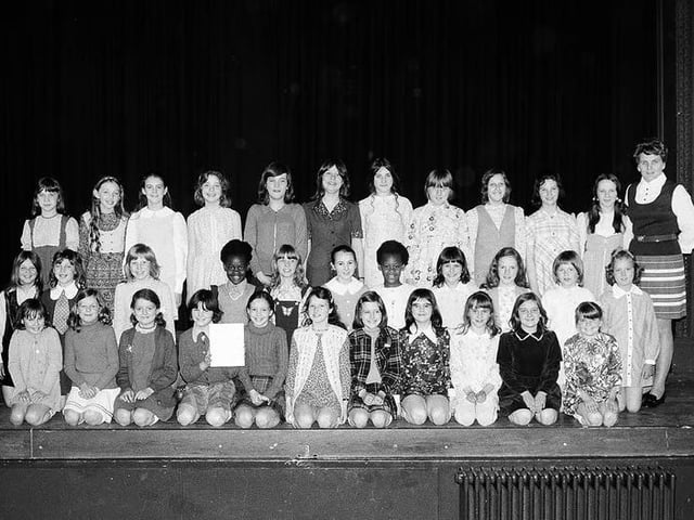 Mansfield youngsters on the stage in 1970.