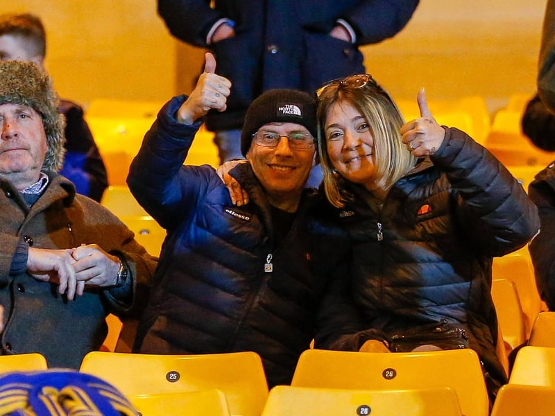 Mansfield Town fans ahead of the 3-1 defeat at Port Vale.