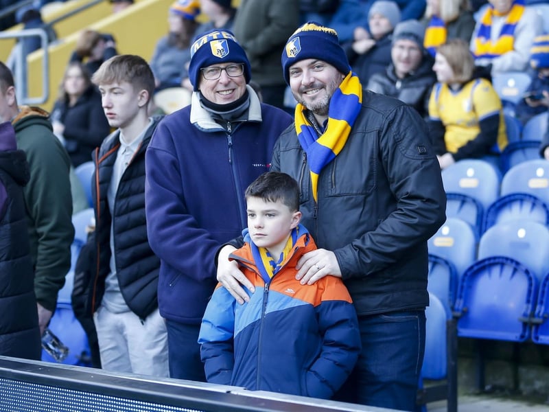 Mansfield Town fans watched their side beaten at home in the league for the first time this season.