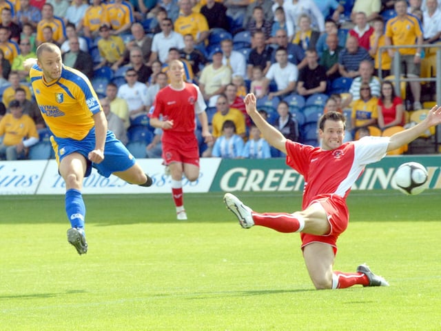 Stags get a shot in on goal.
