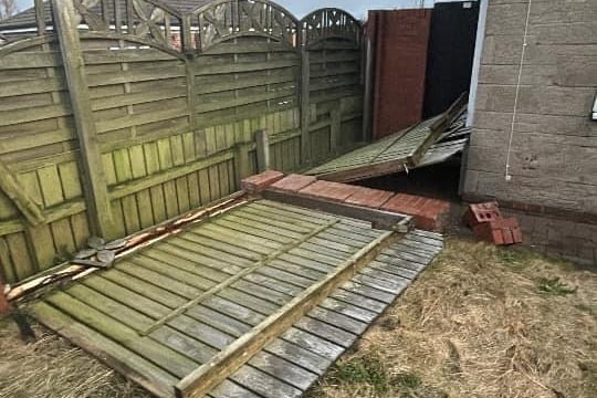 Many fence panels have been damaged during the storm