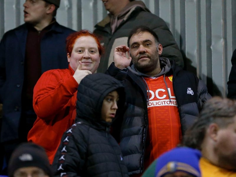 Mansfield Town fans ahead of the 1-1 draw with Doncaster Rovers.