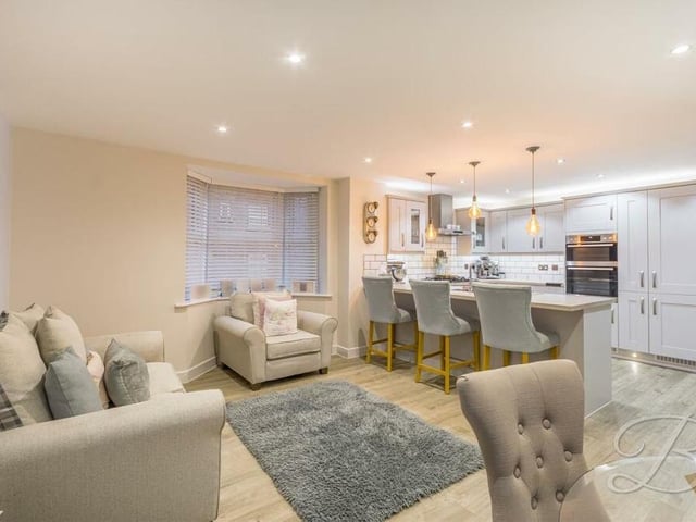 The kitchen is a hugely impressive space, especially as it also features a living area and dining area. The perfect spot to entertain guests.