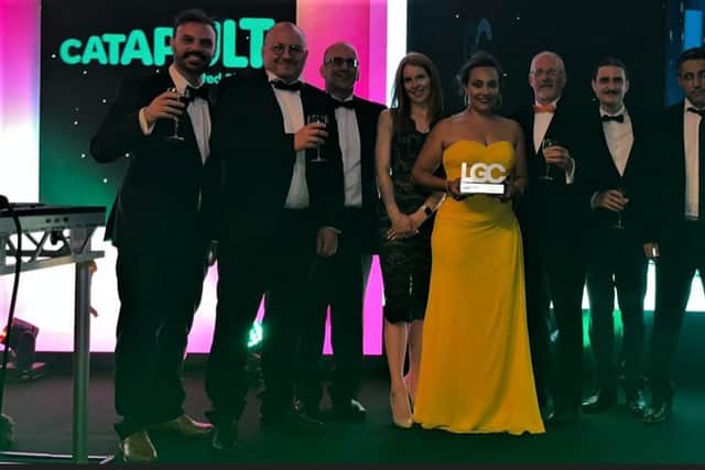 Ceren Clulow and the 5G connected forest team at awards
