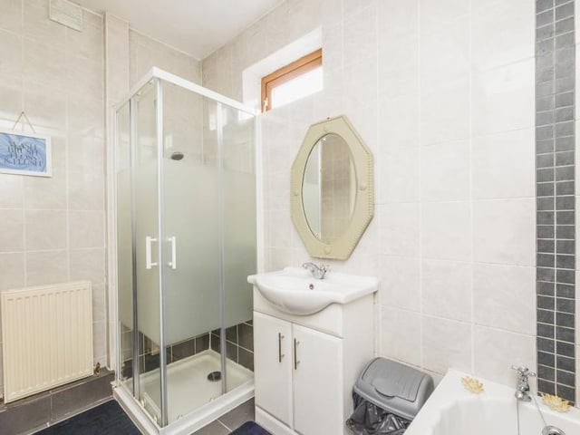 The family bathroom, which can be found on the first floor, is fitted with a panelled bath, single shower enclosure, wash basin and WC.