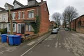The number of bedrooms at this HMO on Tennyson Street (end house) could soon be doubled. (PHOTO BY: Google Maps)