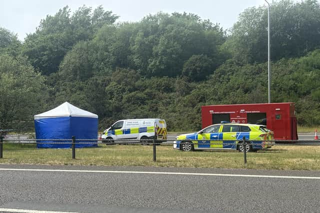 The scene next to the A617 Rainworth Bypass