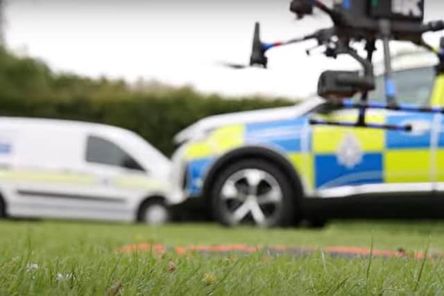 A police drone pilot tracked down three suspects in dense undergrowth in the dead of night