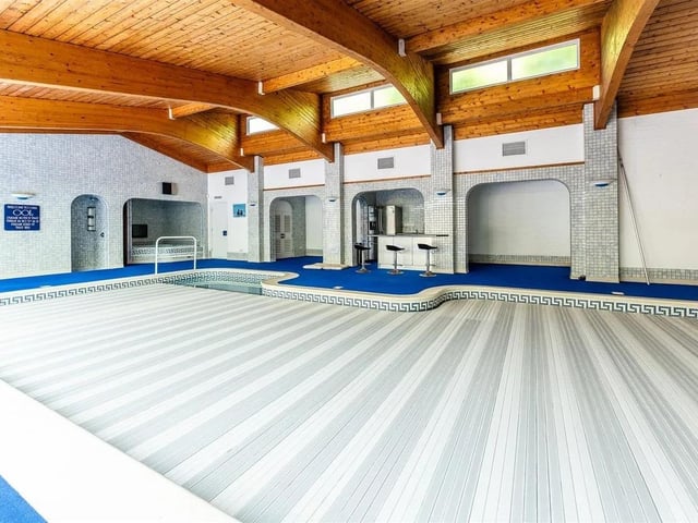 One of the standout features of this residence is the superb indoor pool complex. Designed with relaxation and wellness in mind, the complex includes a swimming pool, Jacuzzi, kitchen area, changing room, toilet, and plant room. Large bi-folding doors allow the entire space to seamlessly connect with the outdoor areas, making it perfect for summer enjoyment.