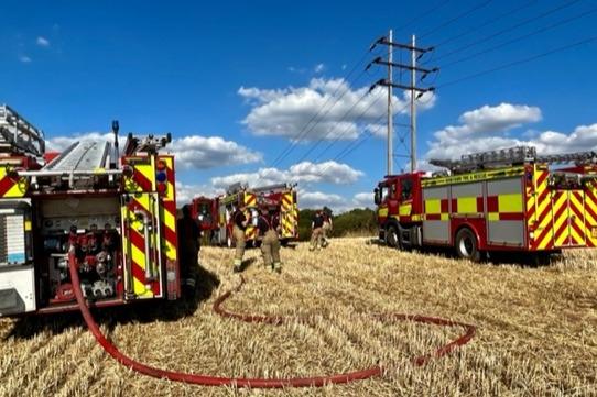 Six fire engines attended the incident
