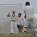 Bowler John Worthy takes the final Riddings wicket. Pic by Martin Roberts.
