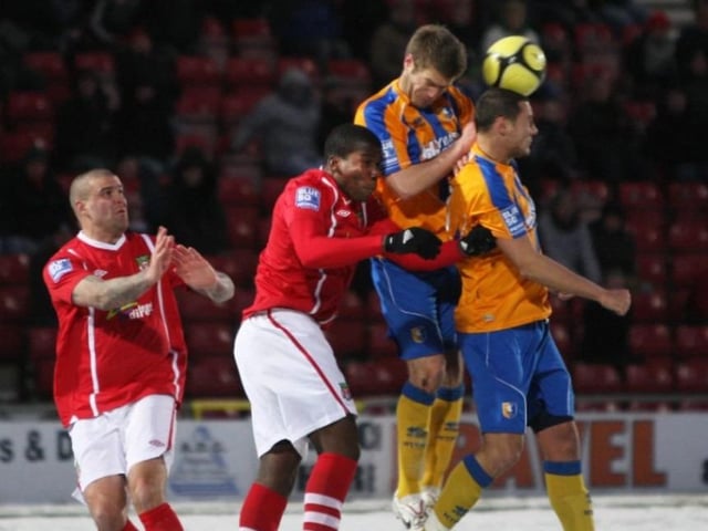 Stags again deal with a Wrexham attack.