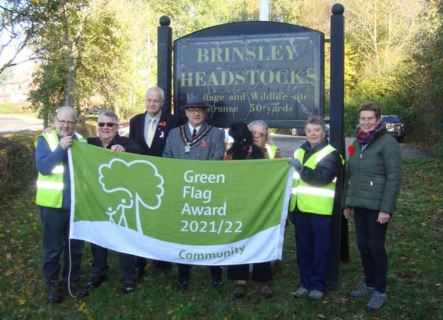The Green Flag was triumphantly raised at Brinsley Headstocks.