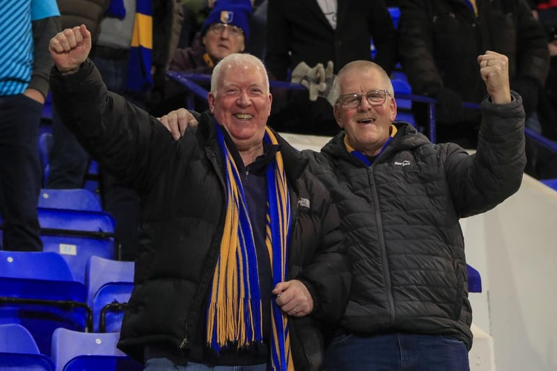 Mansfield Town fans who made the trip to Tranmere Rovers.