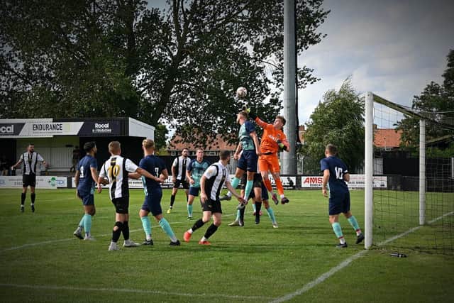 Shirebrook Town on their way to victory on Saturday before Monday's initial shock announcement.