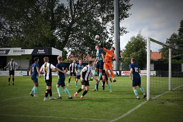 Shirebrook Town on their way to victory on Saturday before Monday's initial shock announcement.