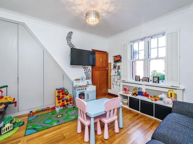 This corner of the £580,000 house has been turned into a children's play zone.