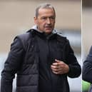 A split image of Northampton Town interim manager Colin Calderwood and Mansfield Town manager Nigel Clough.