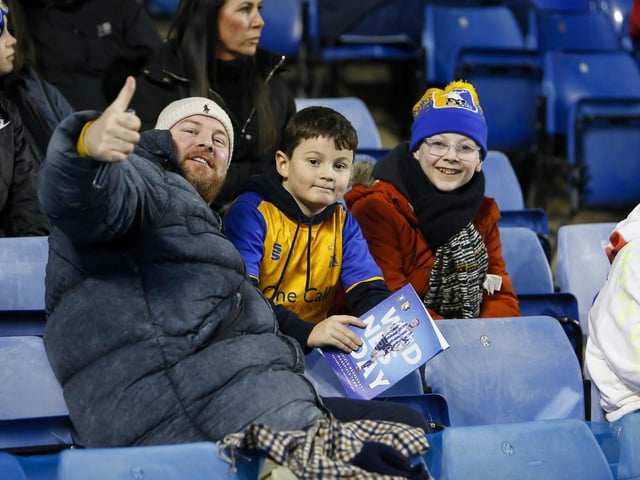 Stags fans during the Emirates FA Cup Second Round match against Sheffield Wednesday at Hillsborough.