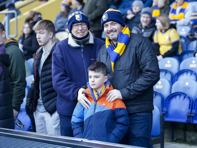 Mansfield Town fans watched their side beaten at home in the league for the first time this season.