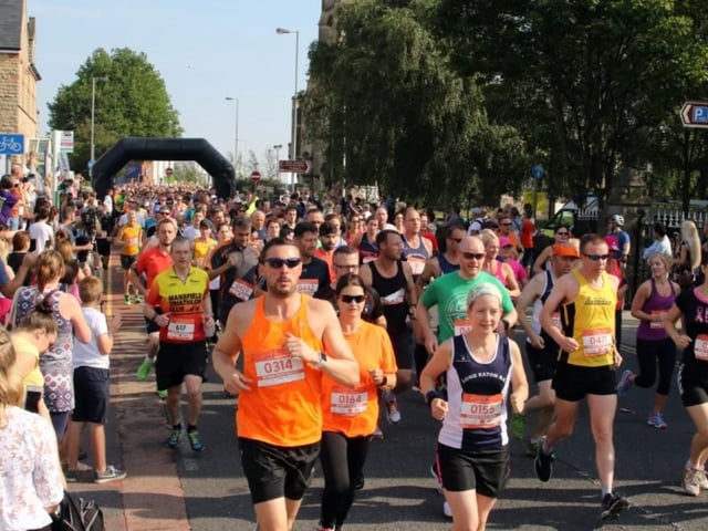 The start of the Mansfield 10k in 2015.