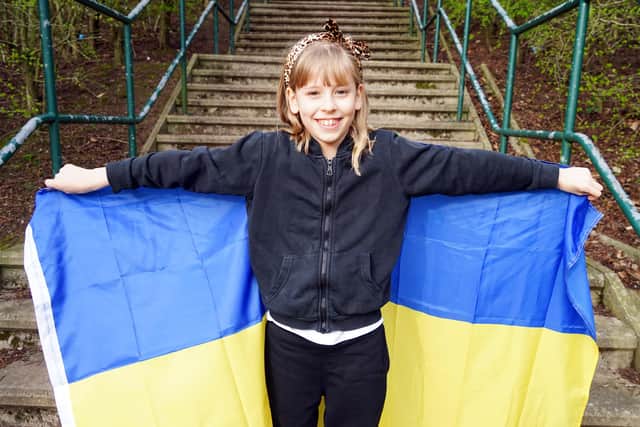 Marvellous Maisey and the staircase challenge for Ukraine