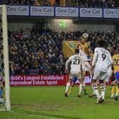 Stags attack during the Sky Bet League 2 match against MK Dons FC at the One Call Stadium, 05 March 2024Photo credit : Chris & Jeanette Holloway / The Bigger Picture.media