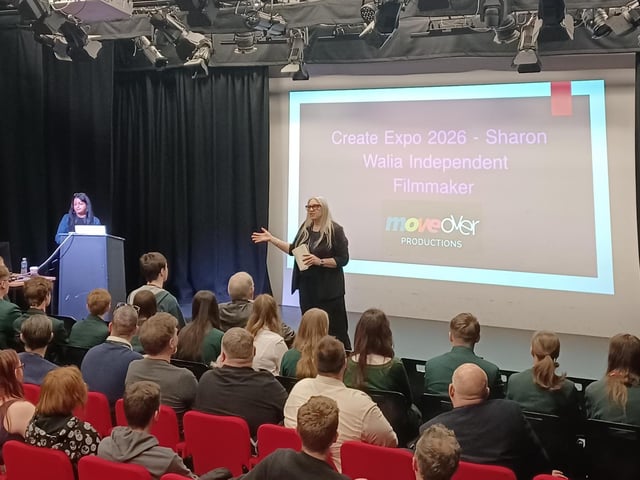 Head of creative and digital Kerry Pilcher at the start of the show.