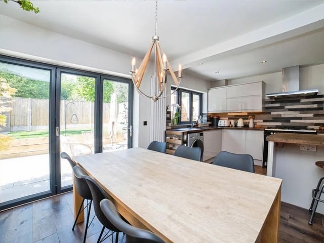 The open plan layout is perfect for alfresco entertaining with doors leading from the open plan living area to the garden.