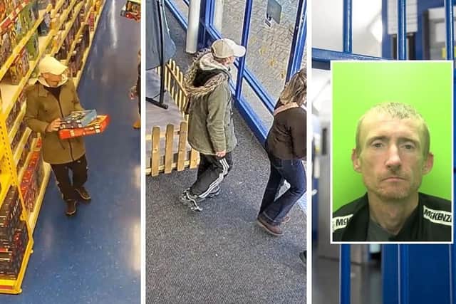 David Ward, aged 44, took two Lego sets from Smyths Toys at 3.09pm on Saturday 10 October.