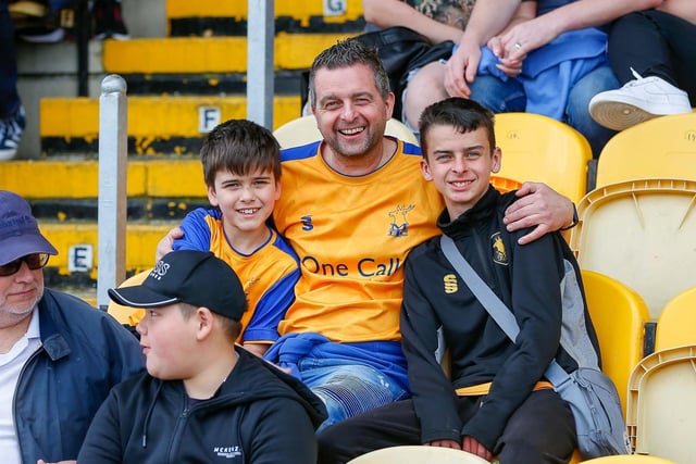 Mansfield Town fans ahead of the defeat to Sutton United.