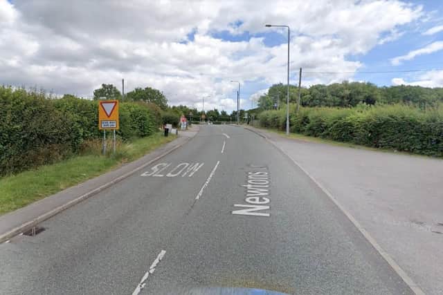 The incident happened on Newtons Lane, Cossall, yesterday.