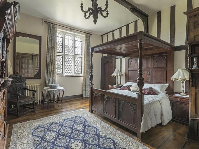 Imagine settling down for the night in this four-poster bed. Stanstead Hall is described as "the perfect example of a Tudor country house in a private setting".