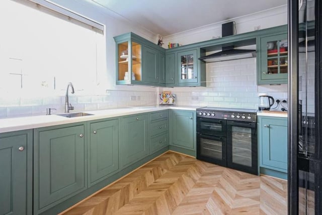 The kitchen, which can be located at the back of the £435,000-plus house, mirrors the cottage feel of the whole property. It is also a terrific size, unlike to disappoint even the most discerning of chefs.