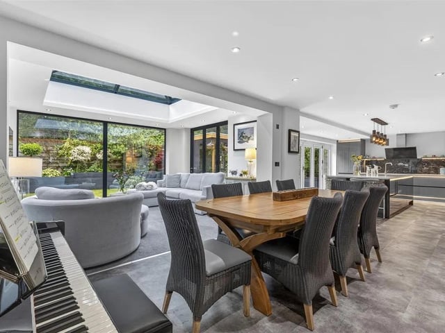 The open plan living/dining/kitchen space lends itself perfectly to family life.