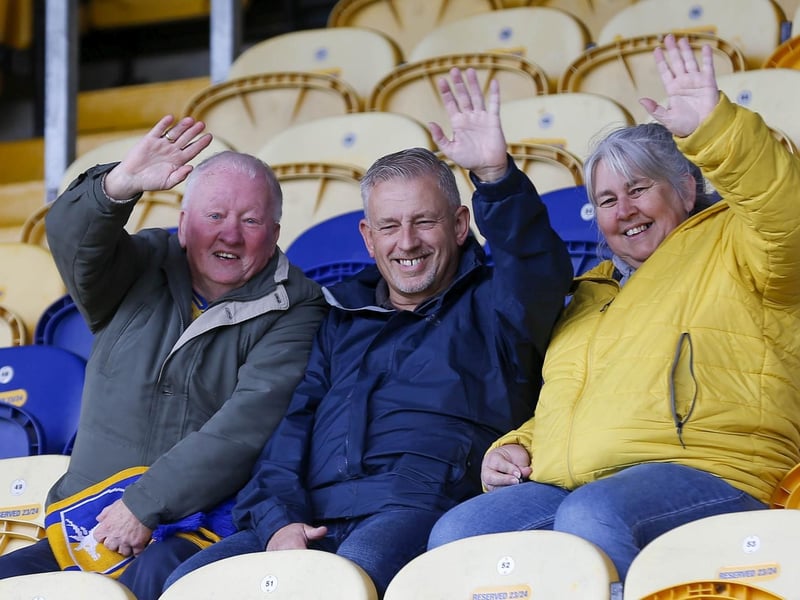 Mansfield Town fans ahead of the win over Barrow.