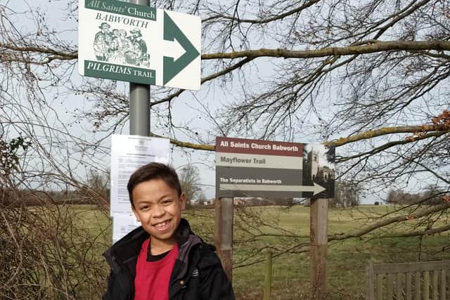Noah Shipley on his pilgrimage.