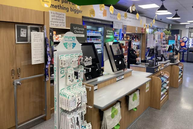 The store now has self-checkouts for those looking to make a quick purchase.