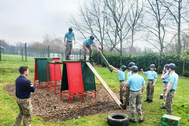 Testing their fitness on the physical challenges