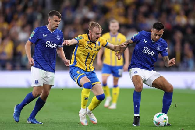 Max Dickov in action for the Stags.