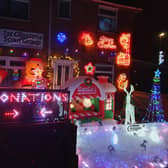 Donna's Christmas lights raise money for the village scout group each year.