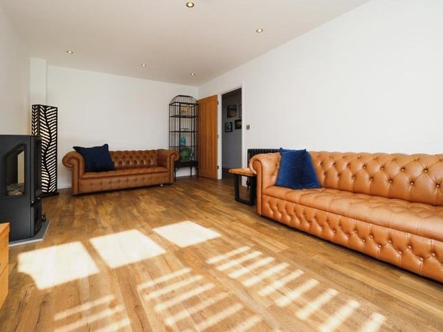 The lounge from a different angle at the £550,000-plus property. There is room for the best and most glamorous furniture.