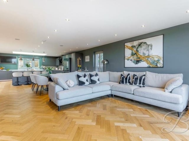 Here is the living area section of the open-plan space on the ground floor of the £650,000 property.